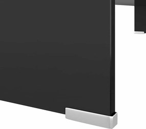 vidaXL Βάση Τηλεόρασης/Οθόνης Μαύρη 100 x 30 x 13 εκ. Γυάλινη