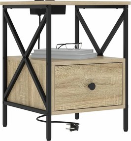 vidaXL Κομοδίνο 2 τμχ. Δρύς Sonoma 41,5 x 40,5 x 55 εκ.