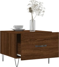 vidaXL Τραπεζάκια Σαλονιού 2 τεμ Brown Oak 50x50x40 εκ Επεξ. Ξύλο