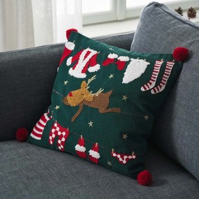 Χριστουγεννιάτικη Μαξιλαροθήκη (43x43) Gofis Home Xmas 387