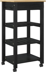 vidaXL Καρότσι Κουζίνας MONZA Μαύρο 48 x 40 x 88,5 εκ.