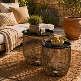 ΤΡΑΠΕΖΆΚΙΑ ΣΑΛΟΝΙΟΎ STORAGE BASKET WITH TRAY S2 A98102200