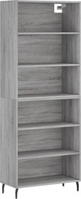 vidaXL Ντουλάπι Sonoma Γκρι 69,5x32,5x180 εκ. Επεξεργασμένο Ξύλο