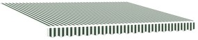 vidaXL Ανασυρόμενη τέντα Πράσινη και Λευκή 400x300 cm