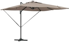 vidaXL Ομπρέλα ηλίου Taupe 286 x 285 x 270 εκ Αλουμίνιο