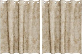 vidaXL Βελούδινες Κουρτίνες 2 pcs Κρεμ 140 x 140 cm Βελούδο