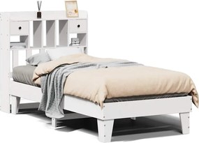 vidaXL Σκελετός Κρεβ. Χωρίς Στρώμα Λευκό 90x200 εκ Μασίφ Πεύκο