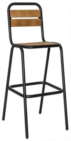 Σκαμπό Μπαρ Texas/S 02-00-1242 53x45x112cm Black-Walnut