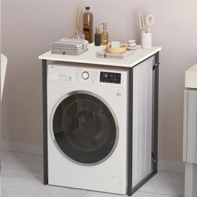 Έπιπλο πλυντηρίου Doyle Megapap χρώμα λευκό 67x60x92,8εκ.-GP041-0107,2