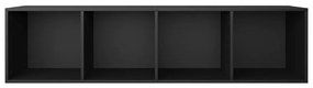Βιβλιοθήκη/Έπιπλο Τηλεόρασης Μαύρο 36x30x143 εκ. Μοριοσανίδα - Μαύρο