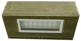 Φωτιστικό LED επίτοιχο στεγανό ορθογώνιο 7059 μονής δέσμης Lumen-9-70597810-Σκ. καφέ 9-70597810