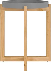 VidaXL Τραπεζάκι Σαλονιού Γκρι 41x41x48,5 εκ. Επεξ. Ξύλο&Μασίφ Πεύκο
