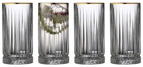 Ποτήρι Ποτού Firenze (Σετ 4Τμχ) 15565 450ml Clear-Gold Lyngby Glass Glass