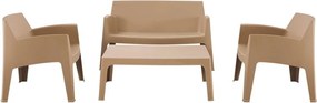 ΣΕΤ ΣΑΛΟΝΙ ΕΞ.ΧΩΡΟΥ 4ΤΜΧ SLEEK HM21268.03 ΚΑΠΟΥΤΣΙΝΟ ΠΟΛΥΠΡΟΠΥΛΕΝΙΟ