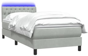 ΚΡΕΒΑΤΙ BOXSPRING ΜΕ ΣΤΡΩΜΑ ΑΝΟΙΧΤΟ ΓΚΡΙ 80X210 ΕΚ. ΒΕΛΟΥΔΙΝΟ 3317145