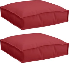 vidaXL Μαξιλάρι 2 pcs Κόκκινο 40 x 40 x 8 εκ. Ύφασμα Όξφορντ