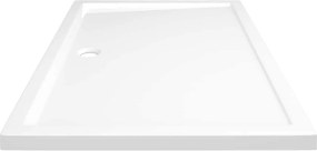 vidaXL Βάση Ντουζιέρας Ορθογώνια Λευκή 80 x 120 εκ. από ABS