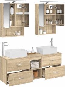 vidaXL Σετ Επίπλων Μπάνιου 5 pcs Sonoma Δρυς