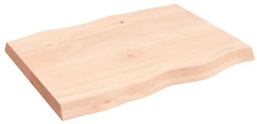 vidaXL Επιφάνεια Τραπεζιού 80x60x(2-6) εκ. Ακατέργαστο Μασίφ Ξύλο