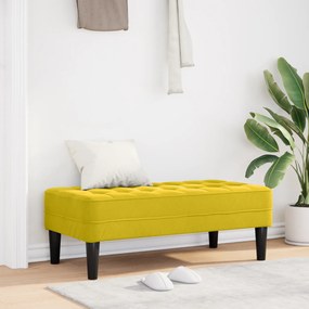 vidaXL Πάγκος Κίτρινος 113x57x39 εκ. Βελούδο