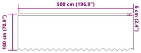 vidaXL Κουρτίνες με κουρτίνες Λευκό 500 x 180 εκ. Πολυεστέρας