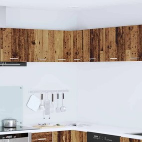 vidaXL Κρεμαστό ντουλάπι Παλαιό Ξύλο και Λευκό 57 x 57 x 40 εκ.