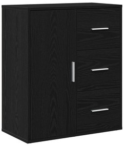 vidaXL Πλαϊνό γραφείο Μαύρη δρυς 60 x 31 x 70 εκ Επεξεργασμένο ξύλο