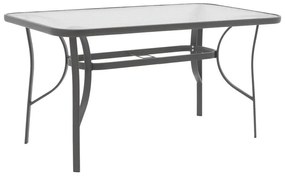 Σετ κήπου Τραπεζαρία Ensure - Lindaria σετ 5 τεμ. μέταλλο ανθρακί - pe rattan φυσικό 120x70x70 εκ. 120x70x70 εκ.