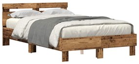 vidaXL Σκελετός Κρεβατιού Παλαιό ξύλο 135 x 190 cm Επεξεργασμένο ξύλο