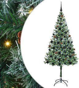 vidaXL Τεχνητό Χριστουγεννιάτικο Δέντρο Πράσινο 180 cm PVC και Χάλυβας