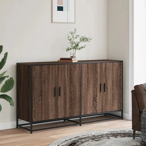 vidaXL Sideboard καφέ δρυς 134x35x76 cm Κατασκευασμένο ξύλο