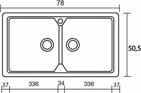 Sanitec Classic 318 (78×51) - Γρανιτένιος νεροχύτης - Metallic SPACE