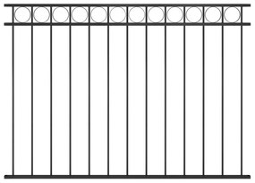 Πάνελ Περίφραξης Μαύρο 1,7 x 1,2 μ. από Ατσάλι - Μαύρο