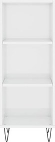 vidaXL Ντουλάπι Γυαλιστερό Λευκό 34,5 x 32,5 x 90 εκ. Επεξεργ. Ξύλο