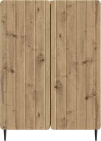 vidaXL Πλαϊνό γραφείο Artisan Δρυς 66 x 34,5 x 92 εκ.