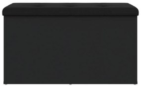 vidaXL Παγκάκι Αποθήκευσης Μαύρο 82x42x45 εκ. από Επεξεργασμένο Ξύλο