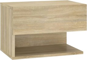 vidaXL Κομοδίνο Επιτοίχιο Sonoma Δρυς