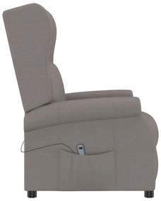 vidaXL Πολυθρόνα Ανακλινόμενη Ηλεκτρική Ανάκλιση Taupe Υφασμάτινη