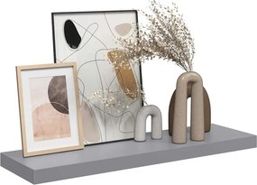 vidaXL Ράφι Τοίχου Γκρι 80x23,5x3,8 εκ. MDF