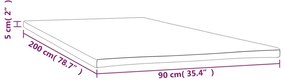 vidaXL Ανώστρωμα 90x200x5 εκ.