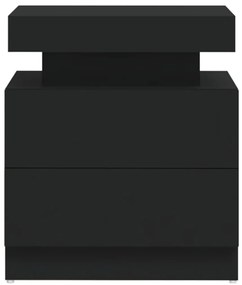 vidaXL Κομοδίνο Μαύρο 40 x 35 x 52 εκ. από Επεξ. Ξύλο