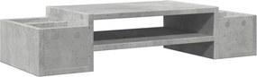 vidaXL Βάση Οθόνης με Αποθ. Γκρι Σκυρ. 70x27x15 εκ. Επεξεργ. Ξύλο