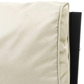 vidaXL Καρέκλα Κήπου 76 x 76 x 79 εκ. Ατσάλινη Μαξιλάρια Χρώμα Άμμου