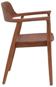 Πολυθρόνα Jambene teak ξύλο σε καρυδί απόχρωση 57x54x79εκ 57x54x79 εκ.