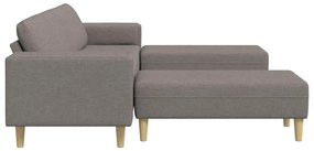 vidaXL Σετ Καναπέ 3 pcs Taupe ύφασμα