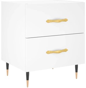 vidaXL Κομοδίνο Λευκό 40 x 35 x 47,5 εκ. από Επεξεργασμένο Ξύλο