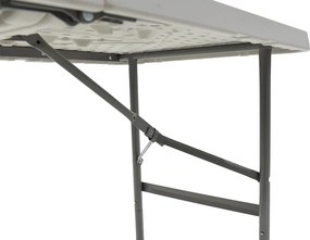 Τραπέζι catering Rodeo pakoworld πτυσσόμενο-βαλίτσα λευκό 122x60x74εκ