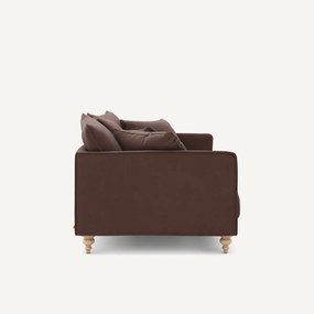 Καναπές 3 θέσεων compact από λινό βελούδο, LAZARE