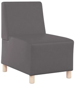 vidaXL Καναπέδες 3 pcs Γκρι 55 x 74 x 82 εκ. Τεχνητό δέρμα