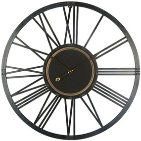 Ρολόι Τοίχου 15-00-94271 Φ80x5cm Black Marhome Paper,Metal